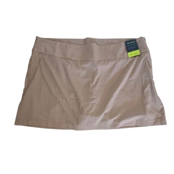 TEK GEAR Women's Woven Golf Skort 2XL Linden Wood Tan Activewear Relaxed Fit NOS - Picture 1 of 10